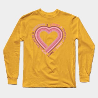 Love heart words Long Sleeve T-Shirt